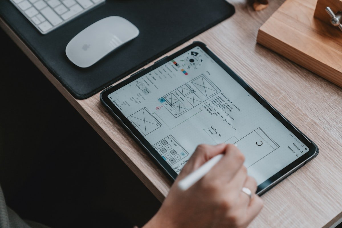 Architectural planning of custom digital website content and user workflows