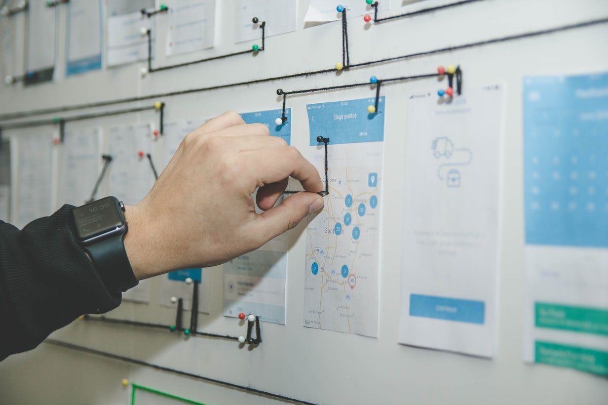 Modern responsive UI and UX design wireframe architecture layout